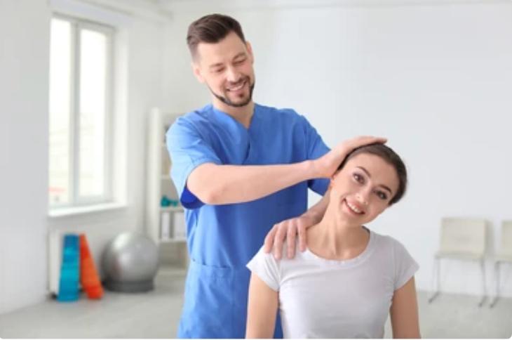 Professional manual therapy treatment demonstrating therapeutic manipulation
